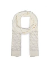 Guess Szalik W5BZ21 Z2NQ2 Kremowy. Białe szaliki damskie Guess, z aplikacjami, z wiskozy. Za 294.99 zł.