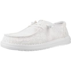 HEYDUDE Damskie Mokasyny Wendy Crochet Lace. Białe mokasyny damskie Hey dude, z materiału, bez obcasa. Za 289.00 zł.