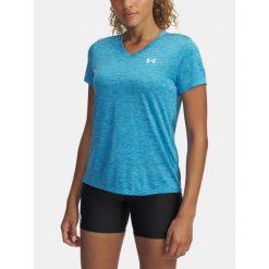 Koszulka Damska Sportowa Under Armour Tech Ssv-Twist. Niebieskie obuwie sportowe damskie Under Armour, bez zapięcia, na fitness i siłownię. W wyprzedaży za 48.60 zł.