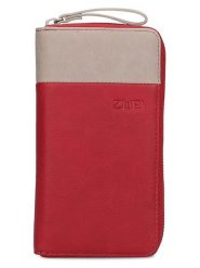 Zwei Skórzany portfel w kolorze czerwono-beżowym - 11 x 20 x 3 cm rozmiar: onesize. Czerwone portfele damskie Zwei, bez wzorów, z materiału. Za 114.95 zł.