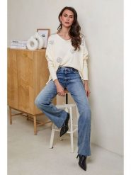 Soft Cashmere Sweter w kolorze kremowym rozmiar: 38/40. Brązowe swetry klasyczne damskie Soft Cashmere, z kaszmiru, bez kołnierzyka. Za 104.99 zł.