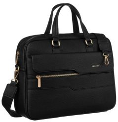 Torba na laptopa Peterson PTN 8100 czarna. Czarne torby na laptopa Peterson, bez wzorów, ze skóry ekologicznej. Za 203.99 zł.