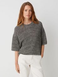 OPUS Sweter w kolorze szarym rozmiar: 36. Szare swetry klasyczne damskie Opus, bez kołnierzyka. Za 165.99 zł.