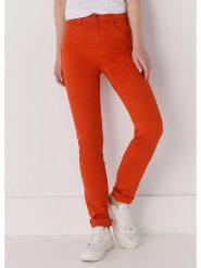 CIMARRON Dżinsy - Slim fit - w kolorze ceglanym rozmiar: W30. Czerwone jeansy damskie Cimarron. Za 131.74 zł.