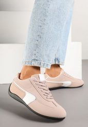 Różowe Sneakersy Typu Klasyczne Tenisówki Zelritia. Czerwone obuwie sportowe damskie Renee, z jeansu, bez zapięcia, tenisowe. Za 74.99 zł.
