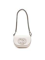 Guess Torebka Calebra Mini HWBG95 36780 Biały. Białe listonoszki damskie Guess, z aplikacjami, ze skóry, bez dodatków. Za 379.99 zł.