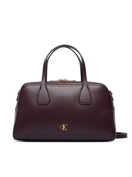 Calvin Klein Torebka Ck Medium Bowling Bag LV04F3610G Bordowy. Czerwone torebki klasyczne damskie Calvin Klein, bez dodatków. Za 569.99 zł.