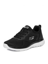 Skechers Sneakersy C-BOUNTIFUL 12607 BKW Czarny. Czarne obuwie sportowe damskie Skechers, z materiału, bez zapięcia. Za 229.99 zł.