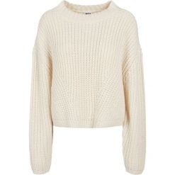 Bluza damska Urban Classics wide oversizeer-Duże rozmiary. Białe bluzy damskie Urban Classics, na zimę, bez wzorów, bez kaptura. Za 214.00 zł.
