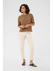Kaffe Spodnie w kolorze kremowym rozmiar: 34. Brązowe spodnie materiałowe damskie Kaffe, bez wzorów, z materiału. Za 173.99 zł.