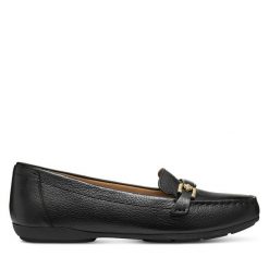 Mokasyny Geox. Czarne mokasyny damskie Geox, bez obcasa. Za 499.99 zł.