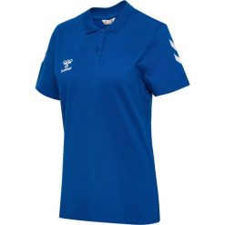 Damska koszulka polo Hummel Go 2.0 Chevron. Niebieskie bluzki damskie Hummel, bez wzorów, bez kołnierzyka, bez ramiączek. Za 214.50 zł.