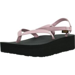 Sandały TEVA W FLATFORM SLIM Rose. Czerwone sandały damskie Teva, bez wzorów, z tkaniny, bez obcasa, bez zapięcia. Za 280.99 zł.