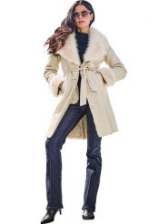 Heine Płaszcz przejściowy w kolorze beżowym rozmiar: 38. Brązowe płaszcze damskie Heine, bez wzorów, z tkaniny, bez kaptura. Za 282.99 zł.