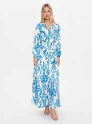 Marciano Guess Sukienka koszulowa 2GGK70 9700Z Niebieski Regular Fit. Niebieskie sukienki damskie Marciano Guess, z aplikacjami, z jedwabiu, bez ramiączek. Za 919.99 zł.