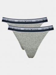 Emporio Armani Underwear Komplet stringów 164522 4R227 00948 Szary. Szare komplety bielizny Emporio Armani Underwear, bez wzorów, z bawełny. Za 129.99 zł.