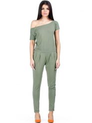 Made of emotion Kombinezon w kolorze zielonym rozmiar: L. Zielone kombinezony damskie Made Of Emotion, l, bez wzorów, bez kołnierzyka, bez ramiączek. Za 74.63 zł.