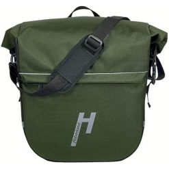 Torba na bagażnik rowerowy „eMotion”, zielona. Zielone shopper bag HABERLAND, bez wzorów, bez dodatków. Za 433.70 zł.