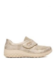 Rieker Półbuty CEO-59552-62 Beżowy. Brązowe półbuty damskie Rieker, bez wzorów, z materiału, bez obcasa, na płaskiej podeszwie, bez zapięcia. Za 339.99 zł.