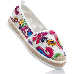 Espadryle bonprix kremowy wzorzysty. Białe balerinki damskie bonprix. Za 49.99 zł.