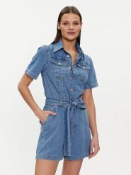 Liu Jo Kombinezon UA4206 DS030 Niebieski Regular Fit. Niebieskie sukienki damskie Liu Jo, bez wzorów, z bawełny, bez ramiączek. Za 419.99 zł.