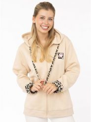 Zwillingsherz Bluza "Wild Heart" w kolorze beżowym rozmiar: S/M. Brązowe bluzy damskie Zwillingsherz, m, bez wzorów, z kapturem. Za 139.20 zł.