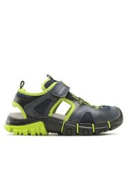 Geox Sandały J Sandal Dynomix Boy J35GHA014MEC0749 S Granatowy. Niebieskie sandały chłopięce Geox, ze skóry, bez zapięcia. Za 319.99 zł.