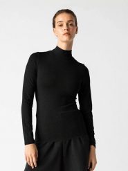 Les Lunes Koszulka "Noraa" w kolorze czarnym rozmiar: XXS. Czarne koszulki damskie Les Lunes, xxs, bez wzorów, bez kołnierzyka, bez ramiączek. Za 126.99 zł.