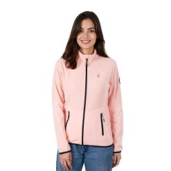 Bluza damska AULP BERTI sportowa elastyczna komfortowa ciepła miękka. Czerwone bluzy damskie Aulp, uniwersalny, bez wzorów, z dzianiny, bez kaptura. W wyprzedaży za 159.99 zł.