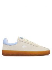 Lacoste Sneakersy Baseshot 51SFA0083 40F Kremowy. Białe obuwie sportowe damskie Lacoste, ze skóry, bez zapięcia. Za 506.99 zł.