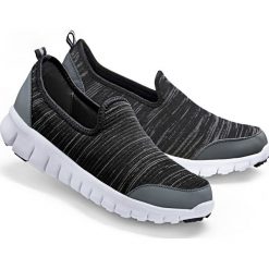 Buty wsuwane bonprix ciemnoszary. Szare obuwie sportowe casual damskie marki Big Star, z materiału. Za 74.99 zł.
