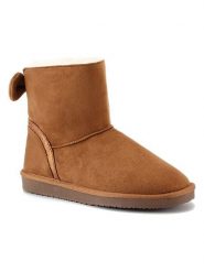 ISLAND BOOT Botki zimowe "Massey" w kolorze jasnobrązowym rozmiar: 38. Brązowe botki damskie Island Boot, na zimę, z materiału, bez obcasa, bez zapięcia. Za 165.99 zł.