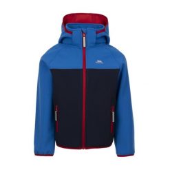 Trespass Hanbury- Kurtka softshell unisex granatowa. Niebieskie kurtki damskie Trespass, bez wzorów, z softshellu, bez kaptura. Za 186.83 zł.
