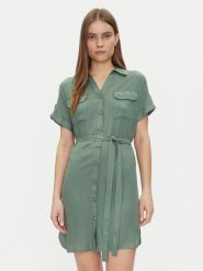 Vero Moda Sukienka koszulowa Bumpy 10325828 Zielony Loose Fit. Zielone sukienki damskie Vero Moda, bez wzorów, z wiskozy, bez ramiączek. Za 109.99 zł.
