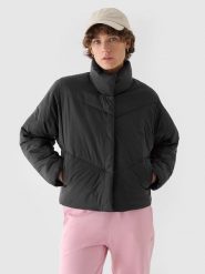 4F Kurtka puchowa w kolorze czarnym rozmiar: S. Czarne kurtki damskie 4F, s, bez wzorów, z puchu, bez kaptura. Za 139.87 zł.