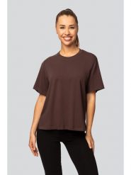 Spaio Koszulka "Urban" w kolorze brązowym rozmiar: L. Brązowe koszulki damskie Spaio, l, bez wzorów, z bawełny, bez kołnierzyka, bez ramiączek. Za 82.99 zł.