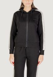 Bluza Kobieta GUESS ACTIVE MARYELLA FULL ZIP SWEATSHIRT. Czarne bluzy damskie Guess Active, s, z aplikacjami, z jeansu, bez kaptura. Za 349.10 zł.