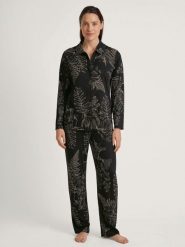 Calida Koszulka piżamowa w kolorze czarnym rozmiar: L. Czarne koszulki damskie Calida, bez wzorów, bez ramiączek. Za 282.80 zł.