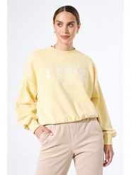 Garcia Bluza w kolorze żółtym rozmiar: XXL. Żółte bluzy damskie Garcia, xxl, bez wzorów, z bawełny, bez kaptura. Za 122.67 zł.