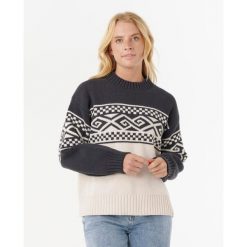 Rip Curl Cosmic Kiss Sweater - Black. Czarne swetry klasyczne damskie Rip Curl, na zimę, bez kołnierzyka. Za 281.05 zł.