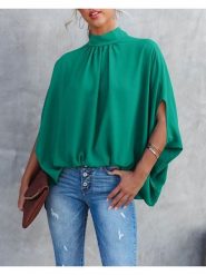 LA Angels Bluzka w kolorze zielonym rozmiar: XL. Zielone bluzki damskie LA Angels, xl, bez wzorów, bez kołnierzyka, bez ramiączek. Za 154.95 zł.