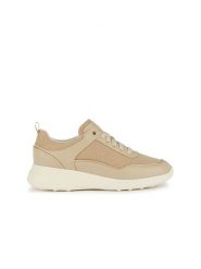 Geox Sneakersy "Alleniee" w kolorze beżowym rozmiar: 39. Brązowe obuwie sportowe damskie Geox, bez zapięcia. Za 223.99 zł.