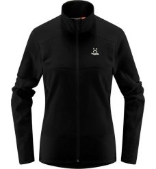 Bluza polarowa damska Buteo Mid. Czarne bluzy damskie Haglöfs, m, bez wzorów, z polaru, bez kaptura. Za 299.75 zł.