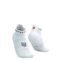 Skarpetki biegowe Compressport ProRacing Socks V4 Run Low white/black. Białe skarpetki damskie Compressport, bez wzorów. Za 79.99 zł.