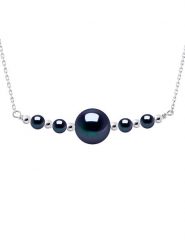 Mitzuko Srebrny naszyjnik z perłami - dł. 38 cm rozmiar: onesize. Szare naszyjniki damskie Mitzuko, z perłą, srebrne. Za 260.99 zł.