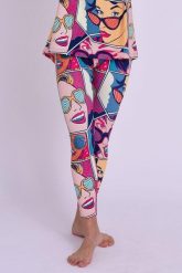 Legginsy termoaktywne – Comic Book Candy damskie. Brązowe legginsy sportowe damskie OOSC, s, bez wzorów, z materiału, na fitness i siłownię. Za 269.99 zł.