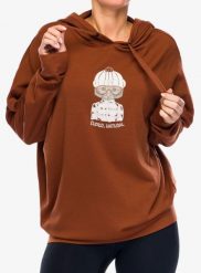 Bluza z kapturem damska Super.natural Snow Cat Hoodie. Brązowe bluzy damskie super.natural, xl, bez wzorów, z elastanu, z kapturem. Za 510.39 zł.
