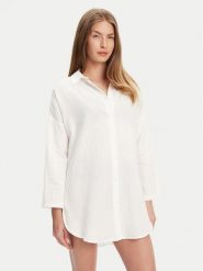 Ysabel Mora Koszula 86148 Biały Relaxed Fit. Białe koszule damskie ysabel mora, xl, bez wzorów, z bawełny, bez kołnierzyka, bez ramiączek. Za 149.99 zł.
