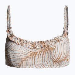 Góra od stroju kąpielowego ROXY Palm Tree Dreams. Białe bikini Roxy, bez wzorów. Za 67.99 zł.