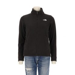 Second life - Damska czarna polarowa kurtka TNF - Stan bardzo dobry. Czarne kurtki damskie The North Face, bez wzorów, z polaru, bez kaptura. Za 170.36 zł.